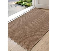COLOR&GEOMETRY Ultrafin Paillasson Interieur Entree 60x90cm, Marron Chaud | Tapis Entrée Intérieur, Lavable en Machine, Tapis de Porte pour Entrée, Couloir, Emballage Plié
