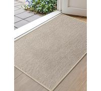 COLOR&GEOMETRY Ultrafin Paillasson Interieur Entree 80x120cm, Beige Avoine | Tapis Entrée Intérieur, Lavable en Machine, Tapis de Porte pour Entrée, Couloir, Emballage Plié