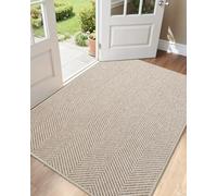 COLOR&GEOMETRY Ultrafin Paillasson Interieur Entree 90x150cm, Beige Avoine | Tapis Entrée Intérieur, Lavable en Machine, Tapis de Porte pour Entrée, Couloir, Emballage Plié