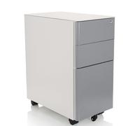 COLOR I | Métal - Caisson sur roulettes blanc / gris