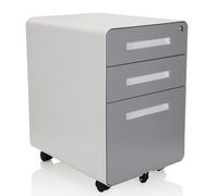 COLOR PLUS I | Métal - Caisson sur roulettes blanc / gris