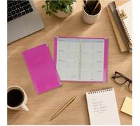 Color pop Agenda de poche 2027, PVC Vernis ""Fuchsia"" Frabrication française, 17 x 10 x 1 cm