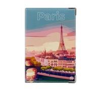 Color Pop Porte-papiers voiture Paris - PVC ""La Seine"" - Fabrication française - Étui carte grise & permis - 15,4 x 10,3 cm
