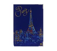 Color Pop Protège passeport Paris - PVC ""Tour Eiffel"" - Finition coins métal - Protection passeport - 13,5 x 9,5 cm