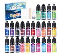 Colorant Bougie Liquide Hautement Concentré - 20 Couleurs Intenses pour Cire de Soja, Abeille, Paraffine - Kit de Fabrication de Bougies - 10ml par Flacon