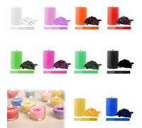 Colorant pour Bougies, 10 Couleurs de Colorant de Bougie de Cire de Soja Couleur de Cire, Pigments Solides pour Fabrication de Bougies DIY, Convient Plusieurs Cires pour Bougies Faites Maison