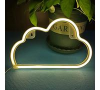 Colording Enseigne au néon en forme de nuage LED enseignes murales lumineuses au néon allument le signe pour l'art mural de Noël Nouvel An chambre bébé chambre de mariage décoration-jaune nuage