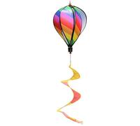 Coloré Moulin à Vent Montgolfière,Spirale en Tissu Girouette à Vent Suspendu Arc en Ciel Décoration de Fête pour Jardin Extérieur
