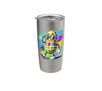 Coloré Pop Art Lunettes De Soleil Cacahuète Cacahuètes Gobelet isotherme en acier inoxydable double paroi