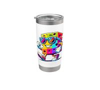 Coloré Pop Art Lunettes De Soleil Fromage Fromages Gobelet isotherme en acier inoxydable double paroi