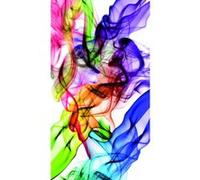 Colored smoke, rideau imprimé motifs fumée multicolore 140x245 cm, 1 part Multicolore G