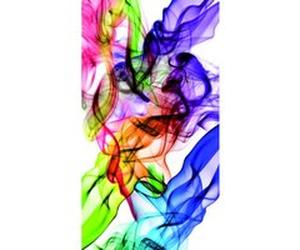 Colored smoke, rideau imprimé motifs fumée multicolore 140x245 cm, 1 part Multicolore G