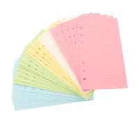 Colorées Feuilles Perforées A6 Papier Ligné, 6 Trous pour Classeur | 50 Pages, Papier, Recharge pour Carnet, Insertion Facile, Organisation par Couleur, Bureau et Apprentissage