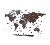 Colorfull Worlds Carte du Monde Murale en Bois 3D - Grande Carte du Monde en Bois pour Décoration Murale - Carte Monde Multicouche pour Salon, Chambre ou Bureau - Idée Cadeau Voyage Proycon, M