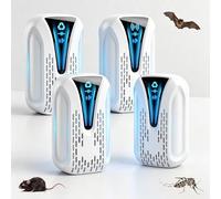 Colorfullife Répulsif Ultrasonique Anti-Nuisibles 2026 Amélioré, 4 Pack Répulsif Ultrason Souris, Sûr pour Animaux Domestiques et Personnes, Contre Cafards, Rats, Araignées et Moustiques - Blanc