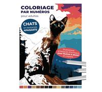 Coloriage par numéros pour adultes | Chats et paysages apaisants | Illustrations artistiques d’animaux pour feutres à alcool et crayons: Réveillez l’artiste en vous et créez des œuvres uniques