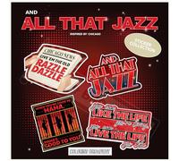 Coloring Broadway - and All That Jazz Musical Inspiré par Chicago Broadway Theater Stickers, produits musicaux, autocollants en vinyle découpés et sans bulles (7,6 x 7,6 cm - Lot de 4)