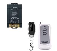 COLOROCK Commutateur de télécommande sans Fil, DC 12 V/24 V/48 V/72 V/40 A, Relais RF pour Pompes, systèmes de sécurité, Portes, Rideaux, barrières, etc. (Relais 12 V-72 V-40 A/2 télécommandes)