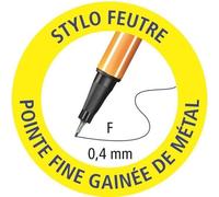 Colorparade X 20 Stylos-Feutres Stabilo Point 88 Boitier Gris-Orange