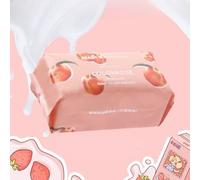 COLORROSE - Peach Disposable Face Towel - Serviettes visage jetables ultra-douces en coton