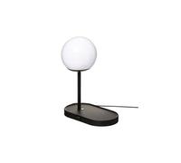 colors lampe boule en métal avec chargeur téléphone - h33 cm - noir