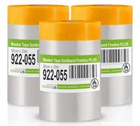 Colorus Goldband Masker Tape Plus Lot de 3 rubans de peinture avec film de recouvrement 55 cmx33 m,Film de peinture autocollant avec colle acrylique,Résistant aux UV