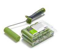 Colorus Lot de 10 rouleaux de peinture super fins Plus,Rouleau de peinture 11 cm droit,Rouleau de peinture pour vernis à base d'eau et vernis à base de solvants,Rouleau de peinture avec cintre 2 K