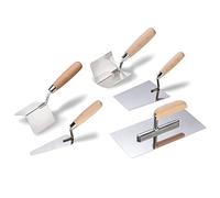 Kit de maçon, 5 pièces, acier inoxydable, spatule d'angle intérieur, truelle d'angle extérieur, truelle à mastic