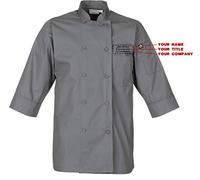 Colour by Chef Works A934-M Vesteà manches 3/4 Gris Taille M