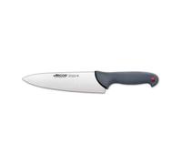 Arcos Couteau de Chef en Acier Inoxydable Nitrum - Poignée Ergonomique en Polypropylène avec Revêtement en Élastomère - Couleur Noire, Série Colour Proof