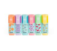 Colourbook Lot de 6 mini surligneurs pastel Highlight Me pour l'école, l'université, Bullet Journal, de poche 8 cm, pointe biseautée double 2,5 mm, couleurs assorties délicates, idéaux pour trousse