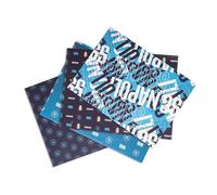 Colourbook SSC Napoli Lot de 4 feuilles de papier cadeau sous licence officielle, grande feuille de 70 x 100 cm, impression haute définition, fabriqué en Italie