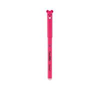 Colourbook Stylo gel effaçable bleu 0,7 mm, effaceur souris avec gomme intégrée et rechargeable, encre thermosensible fluide, stylo école pour écriture et correction