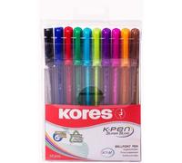 Coloured Ballpoint Pens, 1.0 Mm Medium Point Ballpoint Pen With Anti-Smudge Ink For Smooth Writing, Ergonomic Triangular Shape, Pack Of 10 In Assorted Colours