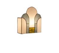 Coloured by Art - Tiffany style Lampe de Table New York - Art Déco | lampe artisanale, verre lichtvert, Abat-jour multicolore façon vitrail, vintage design, Stained glass style
