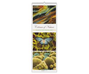 Colours of Nature - Triplets 2027: Streifenkalender 25x69 cm mit 3 Naturfotos pro Monat, Hochformat und Spiralbindung