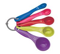 Colourworks Set De Cuillères À Mesurer, 5 Cuillères Pour Mesurer Les Aliments, En Plastique Durable, Résistant Aux Taches Et Lavable Au Lave-Vaisselle, Couleurs Vives
