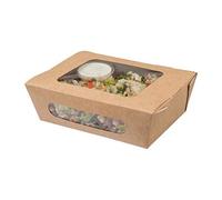 Colpac Zest Paquet de salade compostables en kraft avec fenêtre en acétate 825 ml