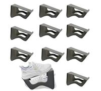 Colrid 10 Pièces Double Étagère à Chaussures, Organisateur de Rangement Gain de Place, Support Antidérapant pour Chaussures, Convient pour Talons Hauts, Chaussures de Sport, Tongs et Pantoufles