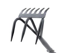 Colwelt Râteau 2 en 1 de jardinier avec manche long de 144 cm | Design 2 en 1, combinez un cultivateur à 3 dents et un râteau, avec une tête étroite de 11,5 cm pour des rangées denses
