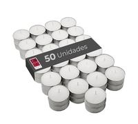 COM-FORT HOUSE Lot de 50 bougies chauffe-plat blanches 8 heures de durée sans parfum