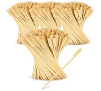 com-four® 1200x brochettes en bambou, pics en bois avec large prise | idéals pour buffet - restauration et fête
