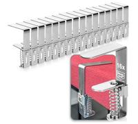com-four® 16x Pinces à nappe Premium en acier inoxydable - Pinces à nappe à ressort pour tables d'une épaisseur de 2,7 à 5,5 cm - Pinces à nappe inoxydables pour l'intérieur et l'extérieur