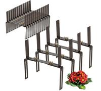 com-four® 16x Support de jardinière pour parapets et balustrades de Balcon - Fixation métallique Flexible pour jardinières - réglable dans Les 2 Sens - sans perçage (16 Bruns)
