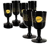 com-four® 16x verres à vin réutilisables - verres à vin en plastique lavables au lave-vaisselle pour les fêtes, le camping et les déplacements - vaisselle de festival [la sélection varie]