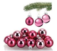 COM-Four® 20x Mini Boules de Sapin de Noël en Verre, Petites Boules | décorations d'arbre pour le sapin de Noël - Ø 3 cm