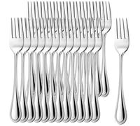 COM-FOUR® 24x fourchette à gâteau en acier inoxydable, couverts élégants | petites fourchettes à dessert - fourchettes de départ - 14,5 cm