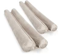 COM-FOUR® 2X Coupe-Vent pour la Porte - Joint Bas de Porte en Microfibre - Coupe-Vent avec Double Joint - Protection Contre Les Courants d'air et Le Bruit (02 pièces - Taupe)