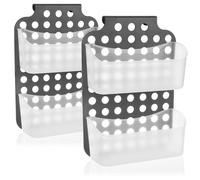 com-four® 2x panier de douche à 2 compartiments, rangement suspendu