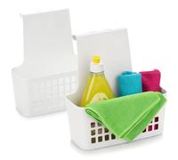 com-four® 2X Panier Suspendu en Plastique, Organiseur Robuste pour Cuisine